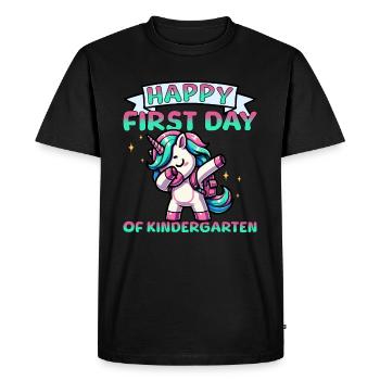 Joyeux premier jour de maternelle - T-shirt Premium bio Homme - noir - Devant - Nico (187cm)