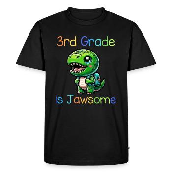 3rd Grade Is Jawsome - Men's Premium Organic T-Shirt - black - Front - Nico (187cm)