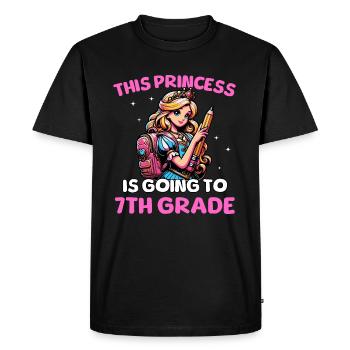 This Princess Is Going To 7th Grade - Men's Premium Organic T-Shirt - black - Front - Nico (187cm)