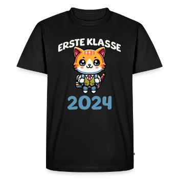 Première classe 2024 - T-shirt Premium bio Homme - noir - Devant - Nico (187cm)