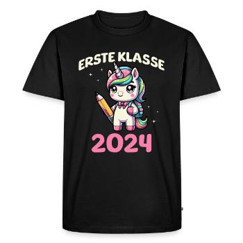 Première classe 2024 - T-shirt Premium bio Homme - noir - Devant - Nico (187cm)