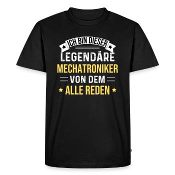 I am this legendary mechatronics engineer - Men's Premium Organic T-Shirt - black - Front - Nico (187cm)