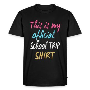 This is my official School Trip Shirt - Men's Premium Organic T-Shirt - black - Front - Nico (187cm)
