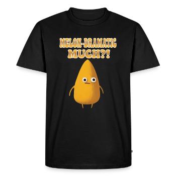 Melon-Dramatic Much - Melon mélodramatique - T-shirt Premium bio Homme - noir - Devant - Nico (187cm)
