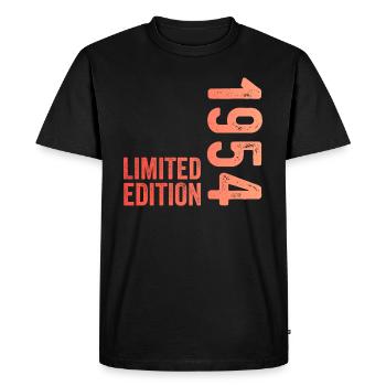 Limited Edition 1954 - Birthday Design - Men's Premium Organic T-Shirt - black - Front - Nico (187cm)