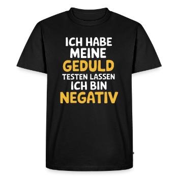 I had my patience tested - Men's Premium Organic T-Shirt - black - Front - Nico (187cm)