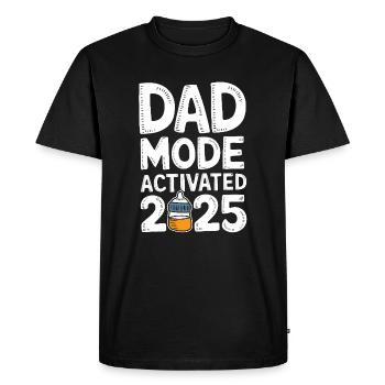 Dad Mode Activated 2025 - Men's Premium Organic T-Shirt - black - Front - Nico (187cm)