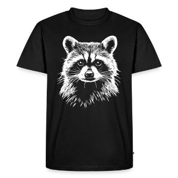Raccoon - Men's Premium Organic T-Shirt - black - Front - Nico (187cm)