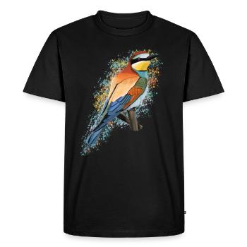 Oiseau oiseau Oiseau Oiseau Observateur - T-shirt Premium bio Homme - noir - Devant - Nico (187cm)