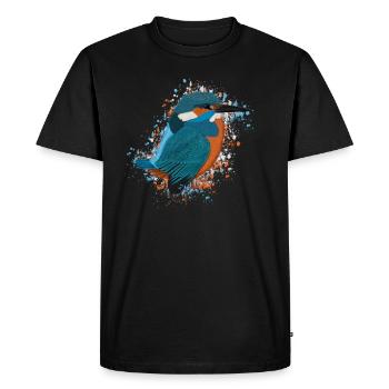 Oiseau oiseau Oiseau Observateur des oiseaux - T-shirt Premium bio Homme - noir - Devant - Nico (187cm)