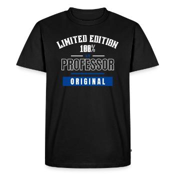 Limited Edition 100% - Professor - Original - Men's Premium Organic T-Shirt - black - Front - Nico (187cm)