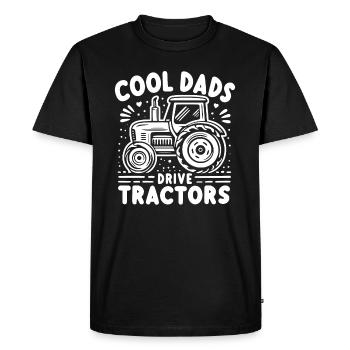 Roulez avec style : les papas cool conduisent des tracteurs - T-shirt Premium bio Homme - noir - Devant - Nico (187cm)