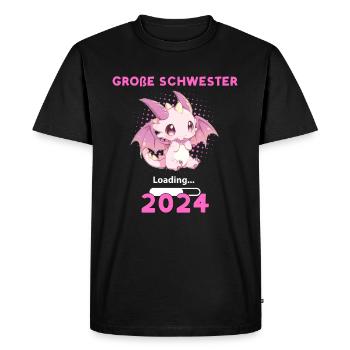 Grande soeur 2024 Chargement - T-shirt Premium bio Homme - noir - Devant - Nico (187cm)