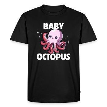 Baby Octopus - Men's Premium Organic T-Shirt - black - Front - Nico (187cm)