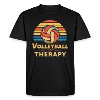 Volley-ball - T-shirt Premium bio Homme - noir - Devant - Nico (187cm)