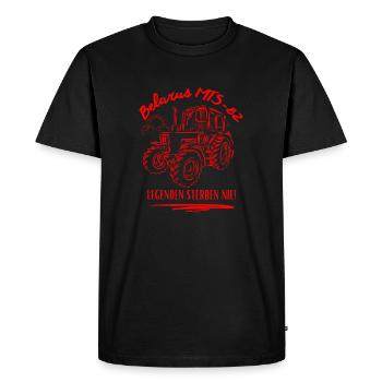 Belarus MTS-82 / GDR Agricultural Machinery - Men's Premium Organic T-Shirt - black - Front - Nico (187cm)