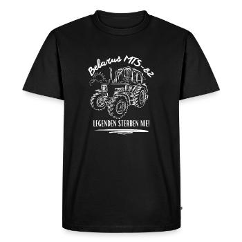 Belarus MTS-82 / GDR Agricultural Machinery - Men's Premium Organic T-Shirt - black - Front - Nico (187cm)
