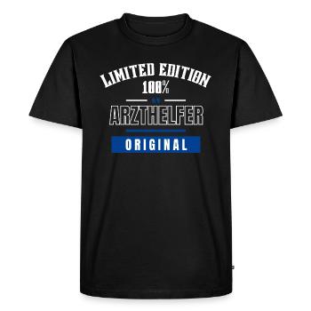 Limited Edition 100% - Doctor's Assistant - Original - Men's Premium Organic T-Shirt - black - Front - Nico (187cm)