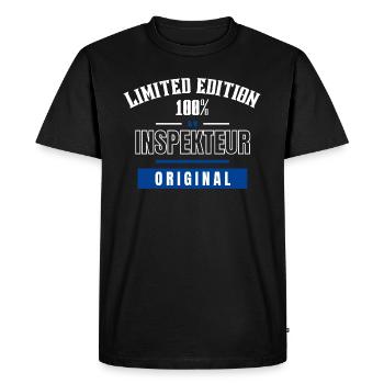 Edition Limitée 100% - Inspecteur - Original - T-shirt Premium bio Homme - noir - Devant - Nico (187cm)