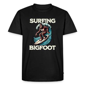Surf Bigfoot - T-shirt Premium bio Homme - noir - Devant - Nico (187cm)