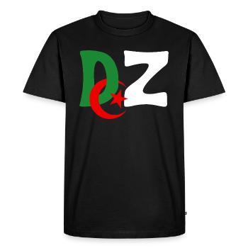 DZ Les Algériens Drapeau Algérien - T-shirt Premium bio Homme - noir - Devant - Nico (187cm)