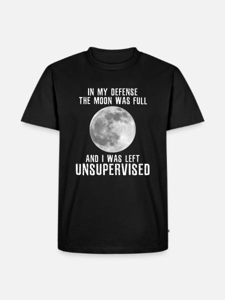 Moon - full moon werewolf - Men's Premium Organic T-Shirt - black
