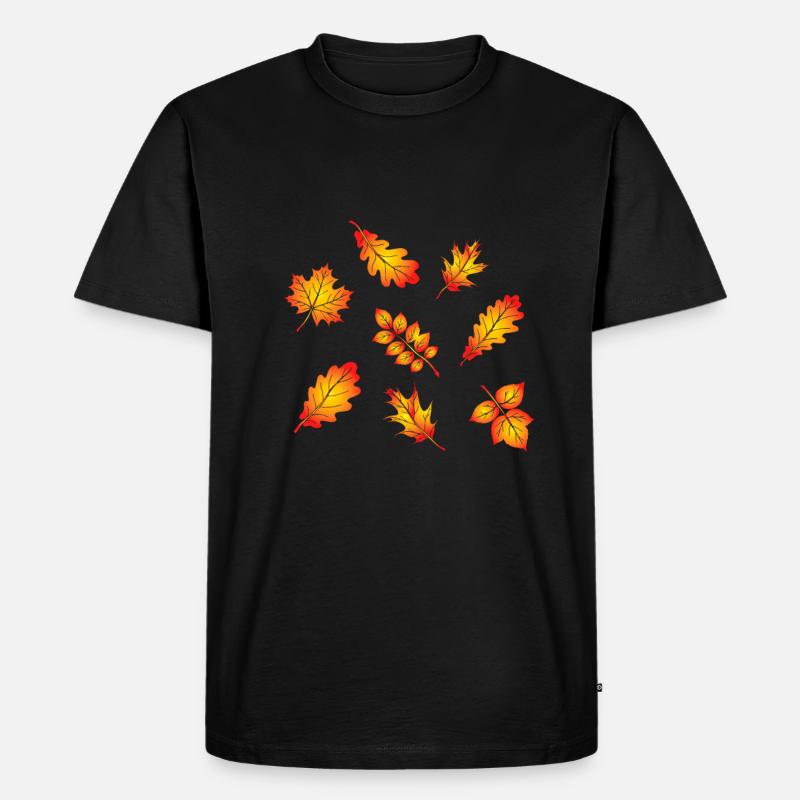 Herbst - Männer Premium Bio T-Shirt - Schwarz