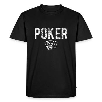 poker - T-shirt Premium bio Homme - noir - Devant - Nico (187cm)