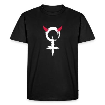 Diable femme femmes symbole - T-shirt Premium bio Homme - noir - Devant - Nico (187cm)