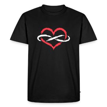 Heart infinite endless - Men's Premium Organic T-Shirt - black - Front - Nico (187cm)