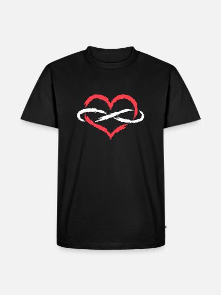 Heart infinite endless - Men's Premium Organic T-Shirt - black