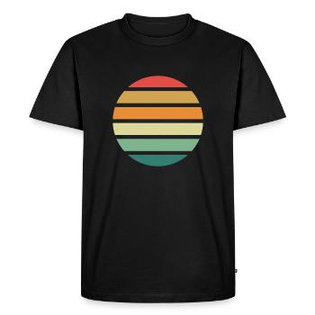 Illustration de cercle géométrique - T-shirt Premium bio Homme - noir - Devant - Nico (187cm)