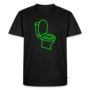 Toilettes toilettes toilettes vert - T-shirt Premium bio Homme - noir - Devant - Nico (187cm)