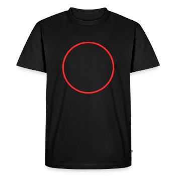 Circle Ring Shape Symbol Red - Men's Premium Organic T-Shirt - black - Front - Nico (187cm)