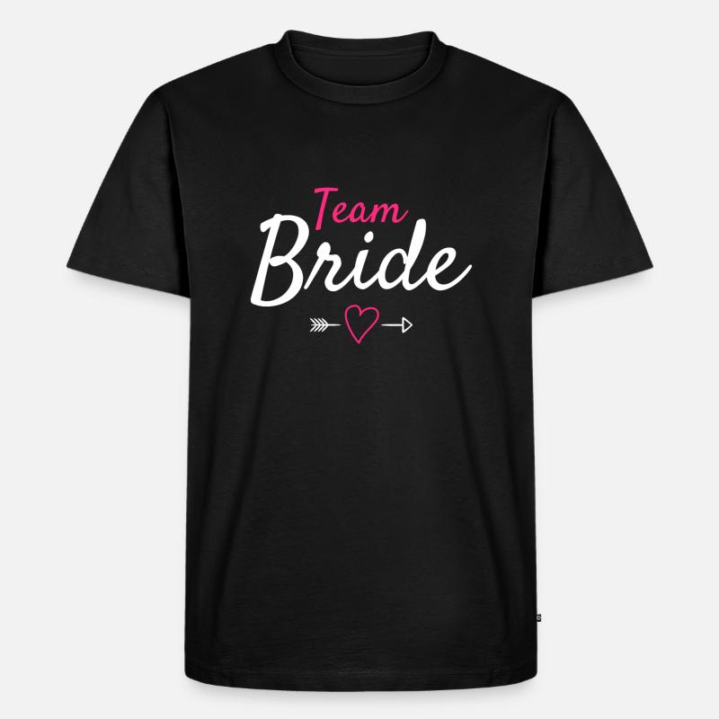 Team Braut - Männer Premium Bio T-Shirt - Schwarz