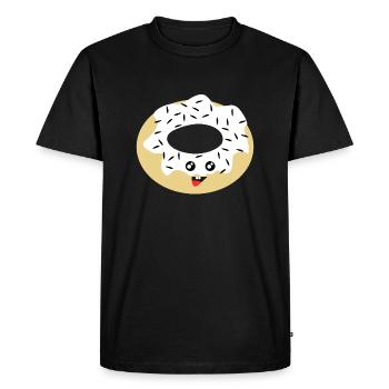 Donut - T-shirt Premium bio Homme - noir - Devant - Nico (187cm)