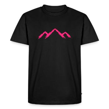 Mountain mountaineering Pink mountain run - Men's Premium Organic T-Shirt - black - Front - Nico (187cm)