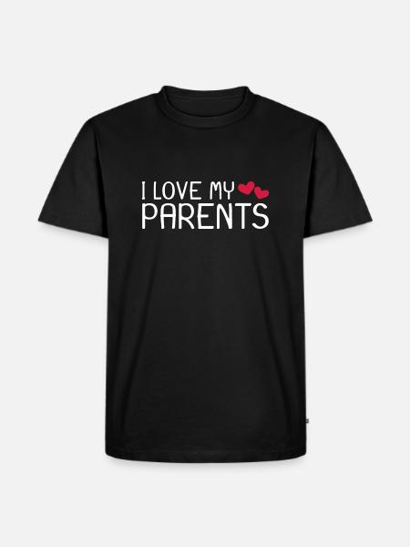 J’aime mes parents - T-shirt Premium bio Homme - noir