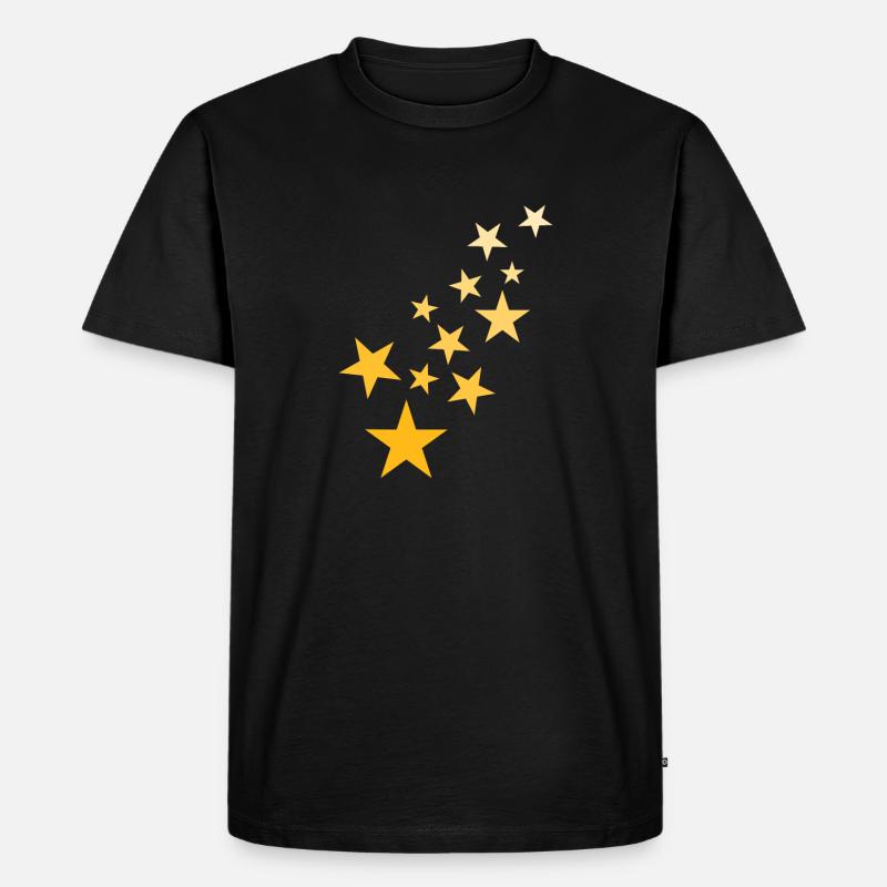 Stern Sternchen Muster Sternenhimmel - Männer Premium Bio T-Shirt - Schwarz