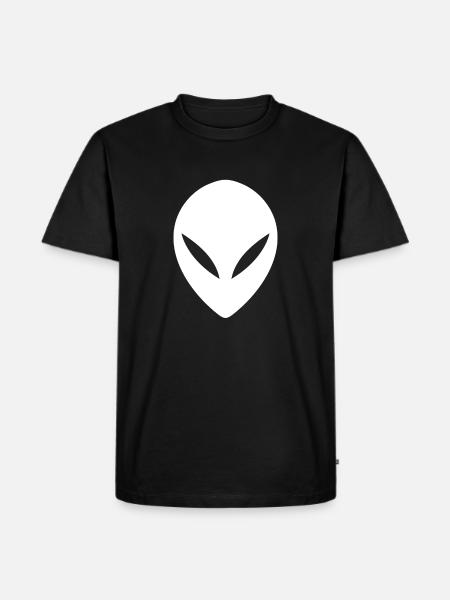 Ufo alien head - Men's Premium Organic T-Shirt - black