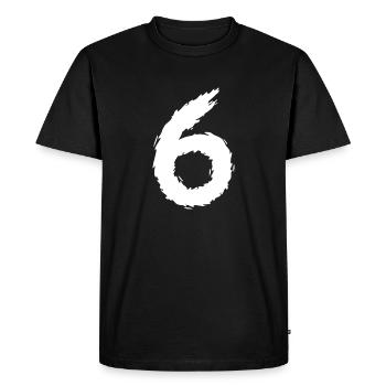 Numéro 6 - T-shirt Premium bio Homme - noir - Devant - Nico (187cm)