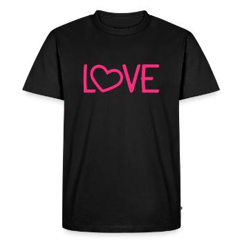 Love heart romantic - Men's Premium Organic T-Shirt - black - Front - Nico (187cm)
