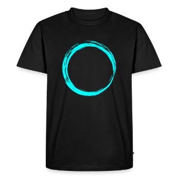 Circle Symbol Design Water Blue - Men's Premium Organic T-Shirt - black - Front - Nico (187cm)
