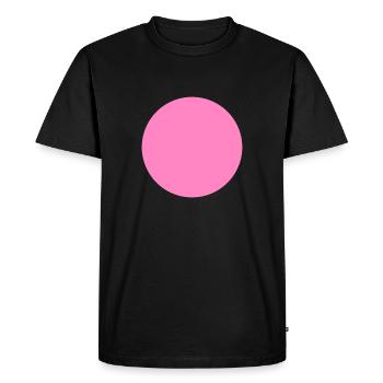 Cercle Symbole Rose - T-shirt Premium bio Homme - noir - Devant - Nico (187cm)