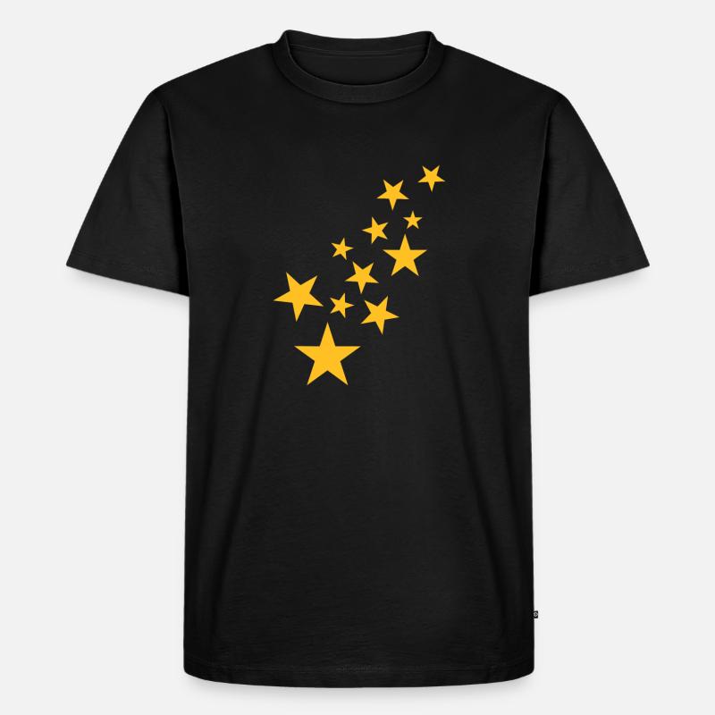 Stern Symbol Sternchen Muster - Männer Premium Bio T-Shirt - Schwarz