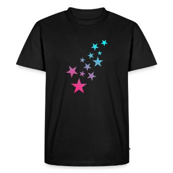Modèle astérisque symbole étoile - T-shirt Premium bio Homme - noir - Devant - Nico (187cm)