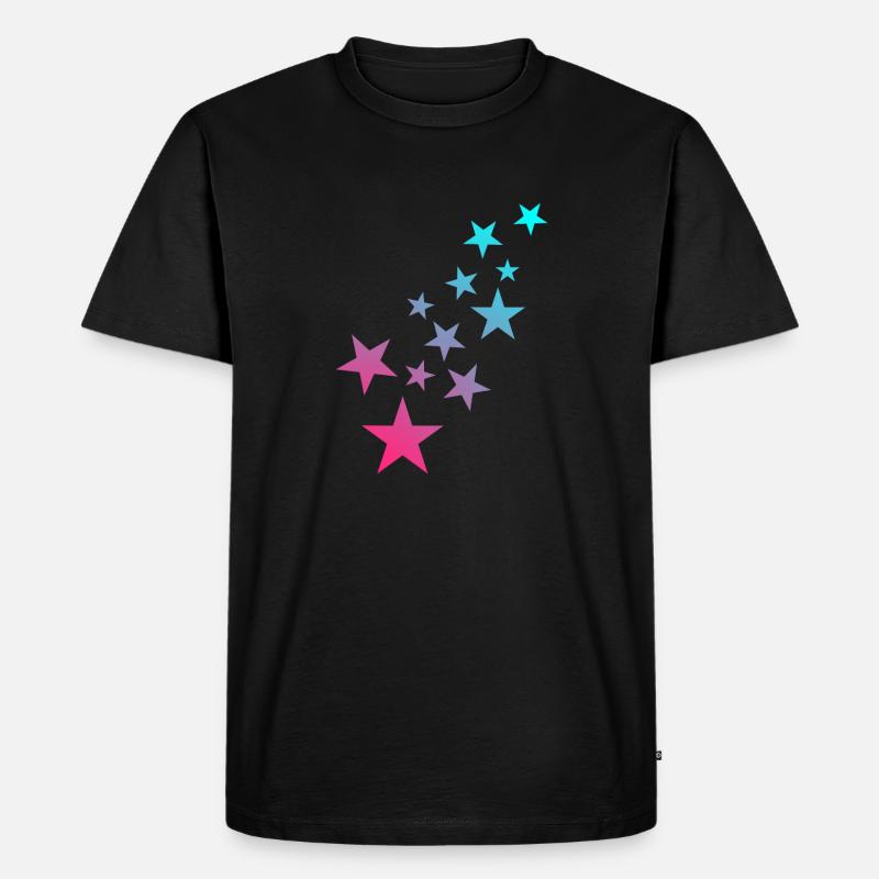 Stern Symbol Sternchen Muster - Männer Premium Bio T-Shirt - Schwarz