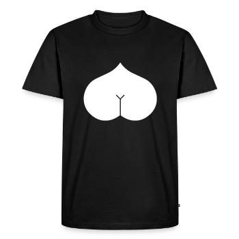 Ass heart butt - Men's Premium Organic T-Shirt - black - Front - Nico (187cm)