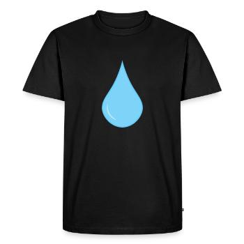 Icône de gouttes de pluie gouttes de pluie - T-shirt Premium bio Homme - noir - Devant - Nico (187cm)