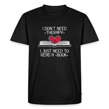 Book books saying read gift - Men's Premium Organic T-Shirt - black - Front - Nico (187cm)